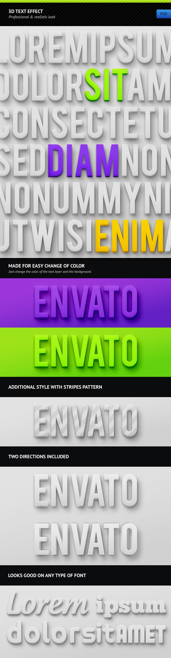 3D Text Effect - Photoshop Add-ons
