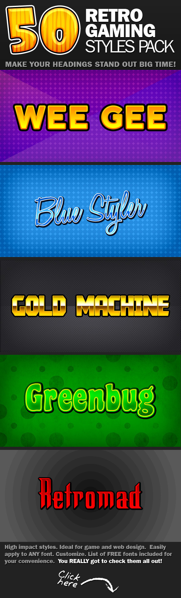 50 Retro Gaming Text Styles 50 Retro Gaming Text Styles