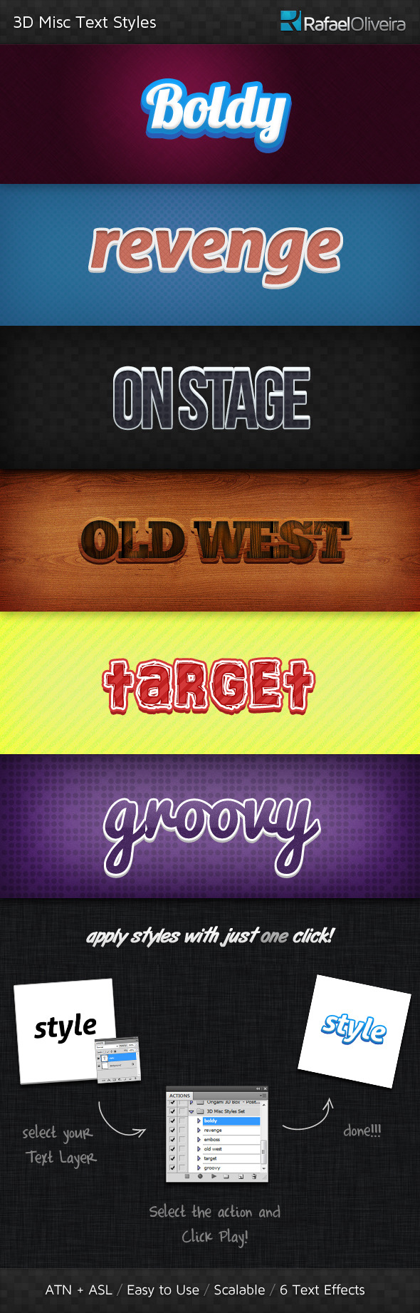 3D Misc Text Styles - Text Effects Styles