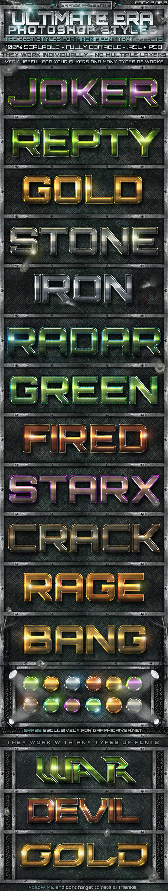 Ultimate Photoshop Styles 2 of 2 - Text Effects Styles