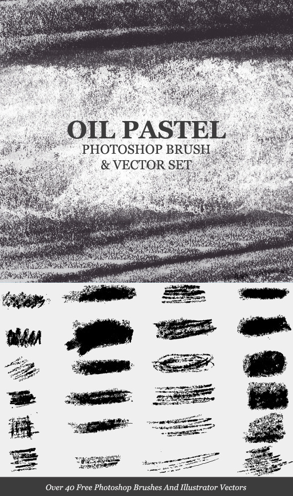 Oil Pastel Strokes And Smudges PS Brush - Grunge Brushes