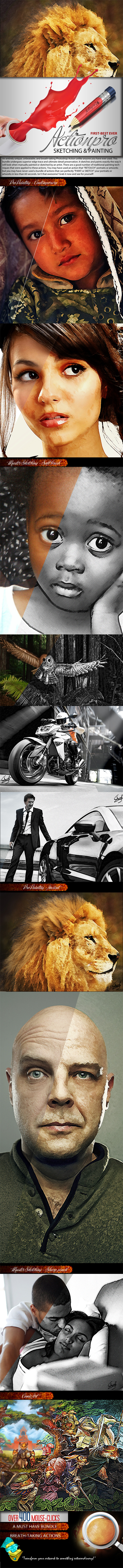 Action Pro Sketching and Painting - Photo Effects Actions