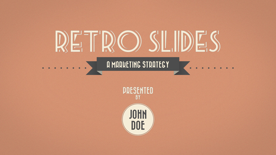 Retro Slides PowerPoint Template (Widescreen) by