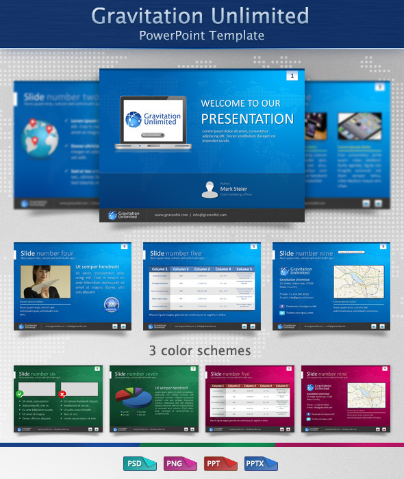 Gravitation Unlimited PowerPoint Template Gravitation Unlimited PowerPoint Template