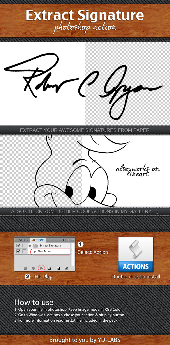 Extract Signature - Utilities Actions