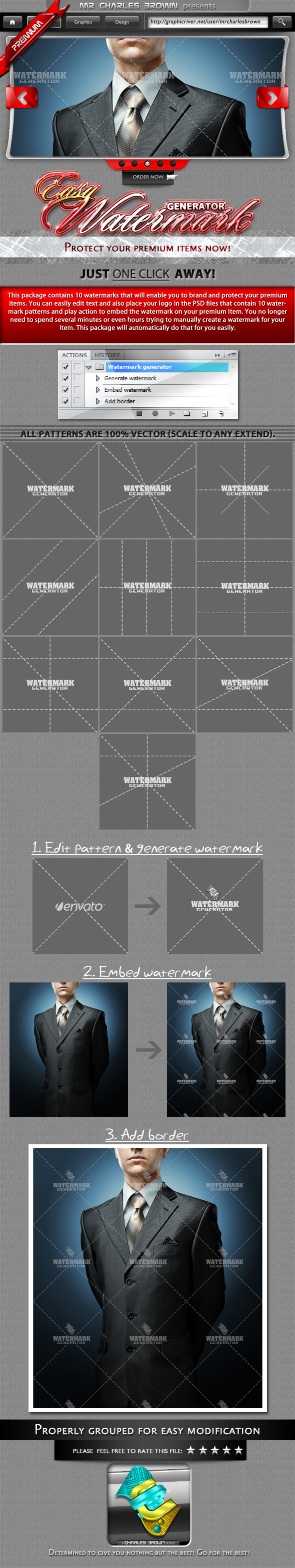 Easy Watermark Generator - Photoshop Add-ons