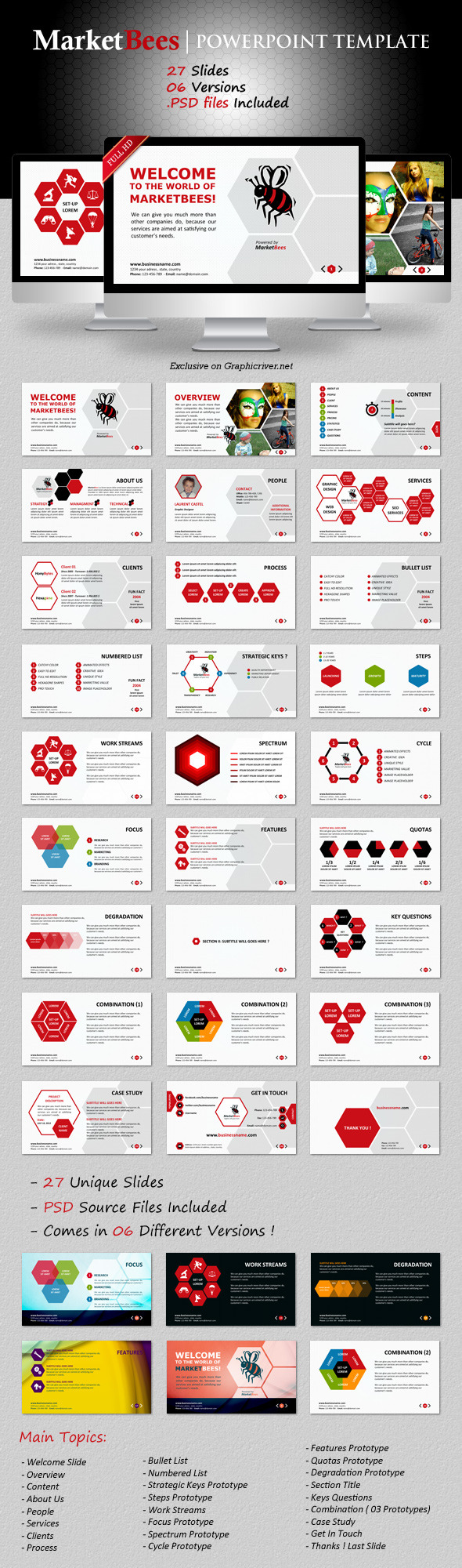 Marketbees PowerPoint Template Marketbees PowerPoint Template