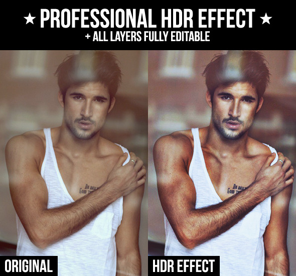 Professional HDR Effect - Actions Photoshop