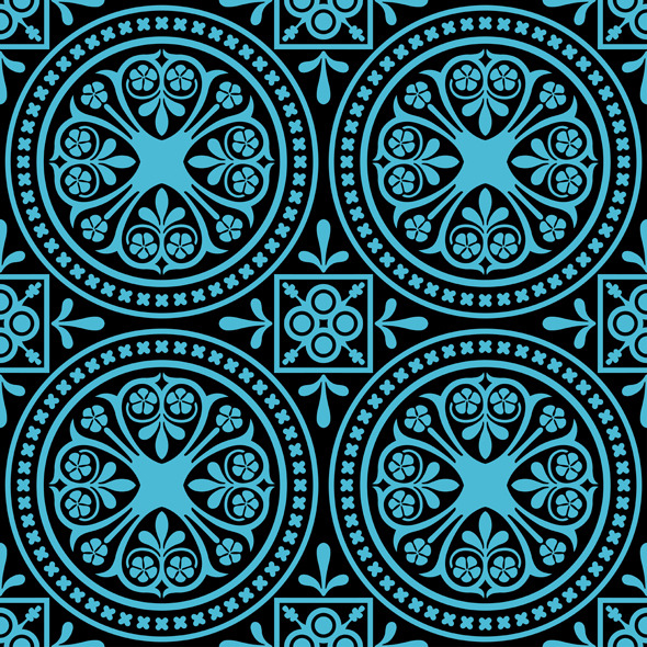 Seamless Floral Tile Pattern - Artistic Textures / Fills / Patterns