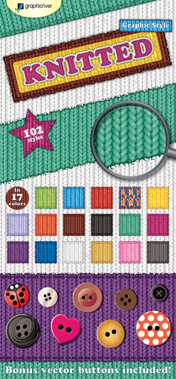 Knitted Graphic Style - Styles Illustrator
