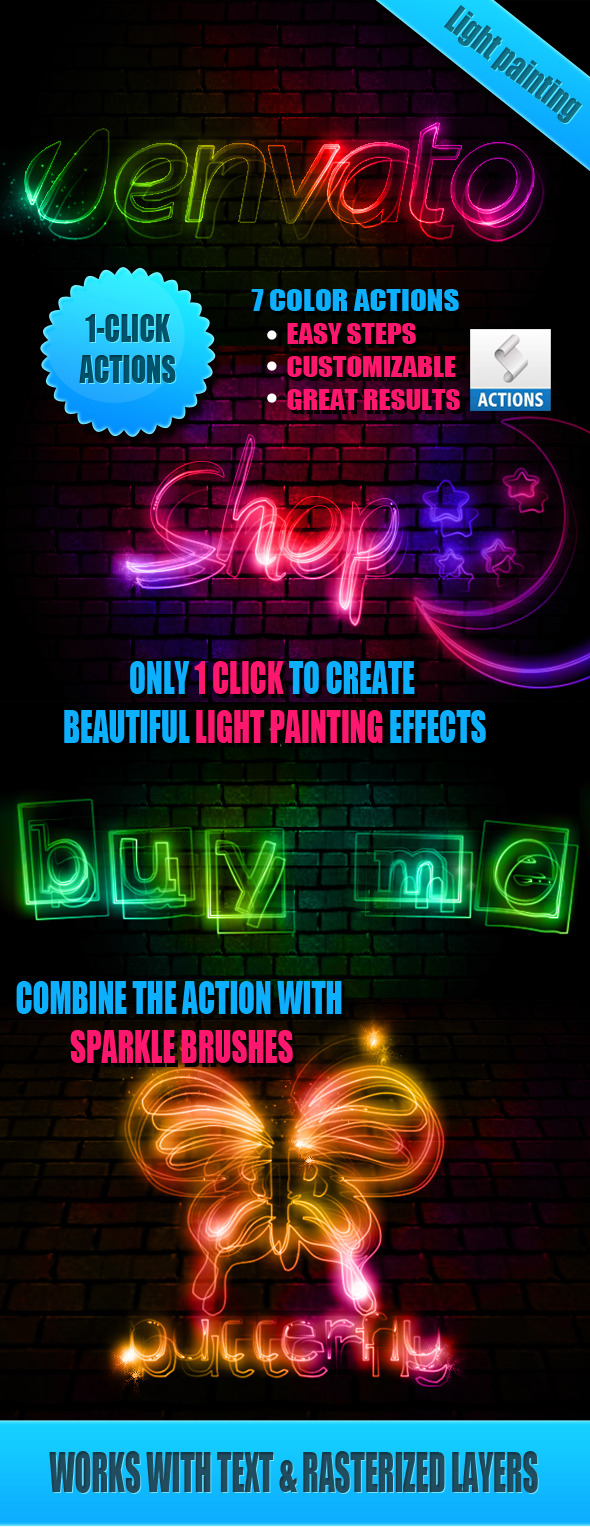 Light Painting Effect Photoshop Actions