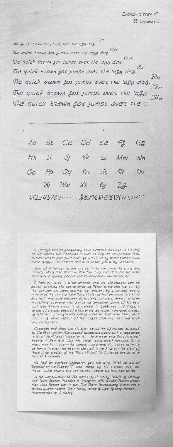 Zhandwritten F Zhandwritten F