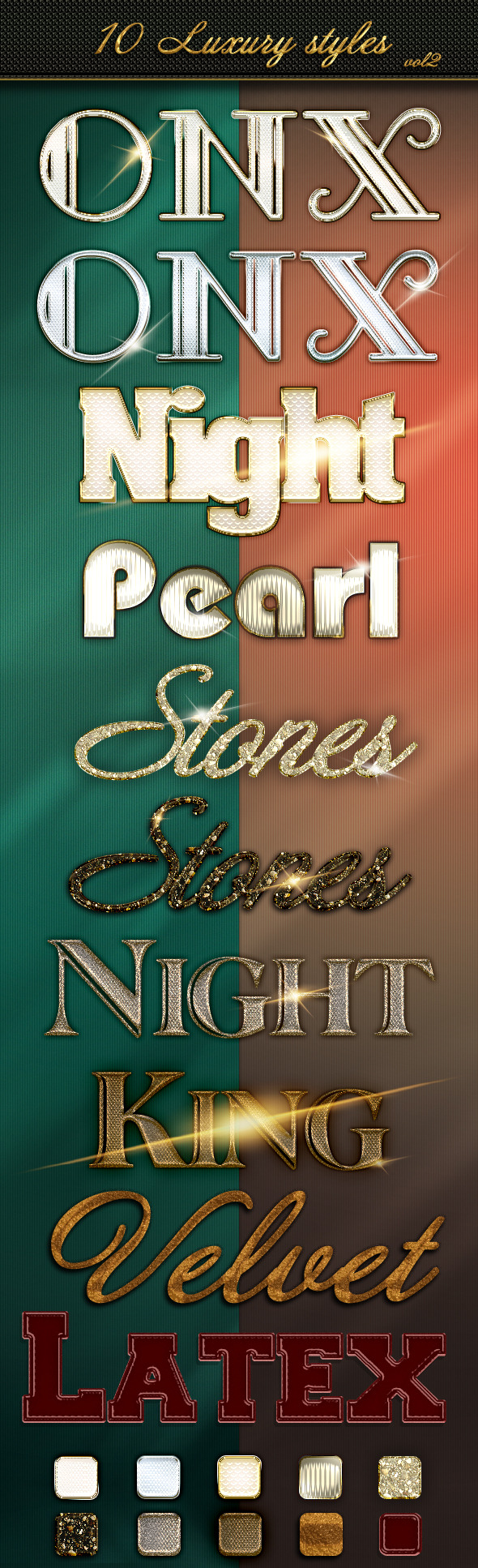 10 Luxury Styles vol. 2 - Text Effects Styles