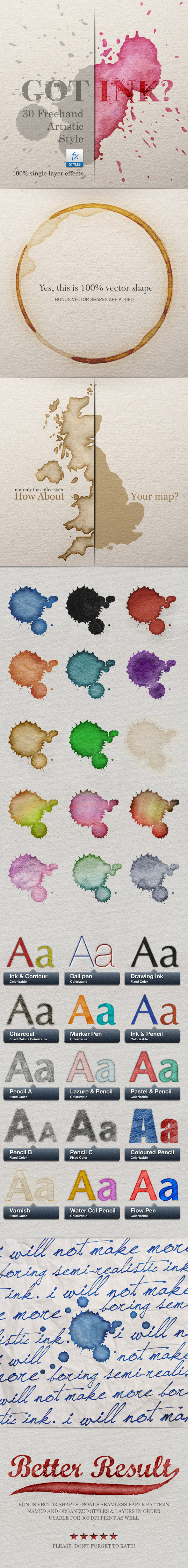 30 Freehand Ink and Other Artistic Styles - Text Effects Styles