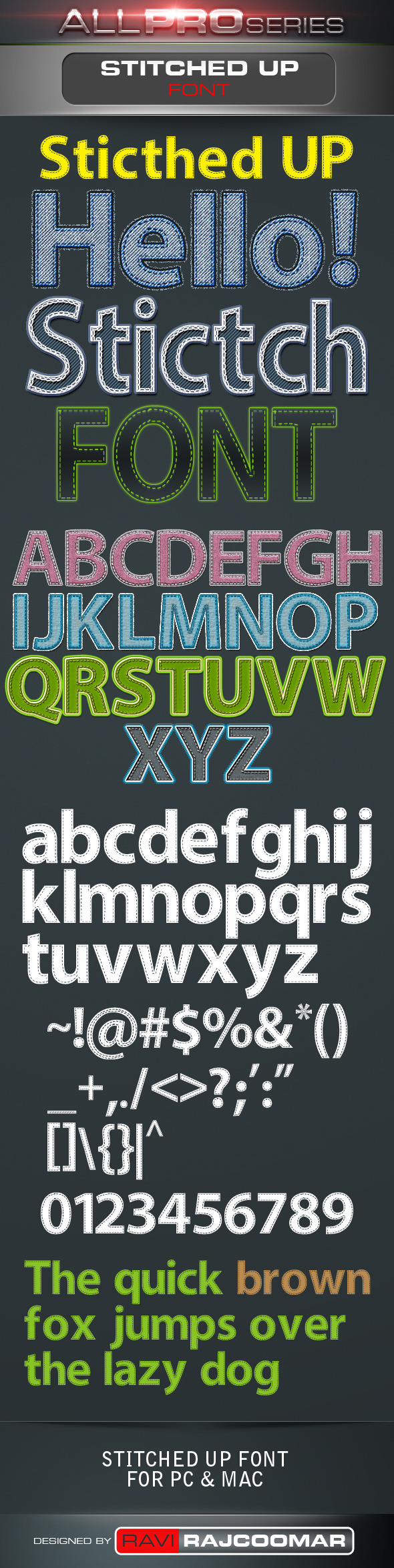 Stitched UP Font Stitched UP Font