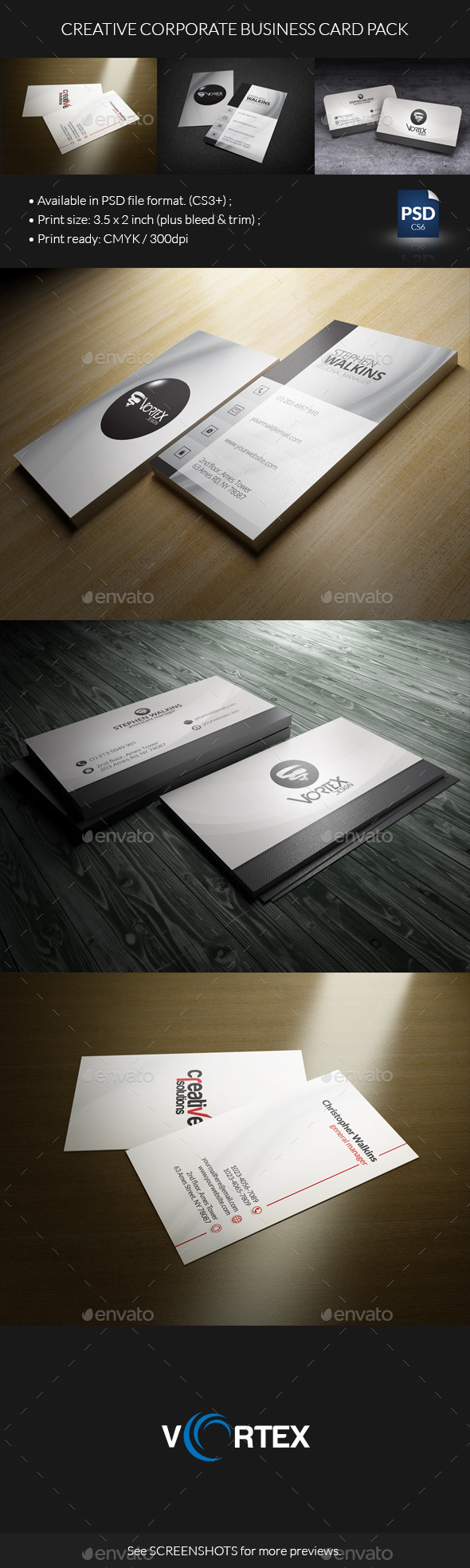 Creative Corporate Business Card Pack (Business Cards)