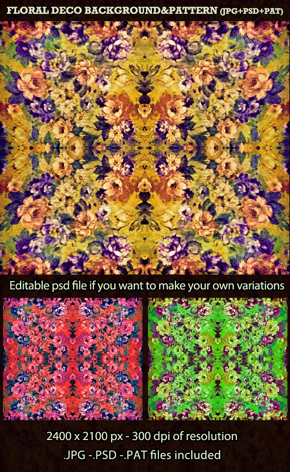 Floral Decorative Background&Pattern - Miscellaneous Textures / Fills / Patterns