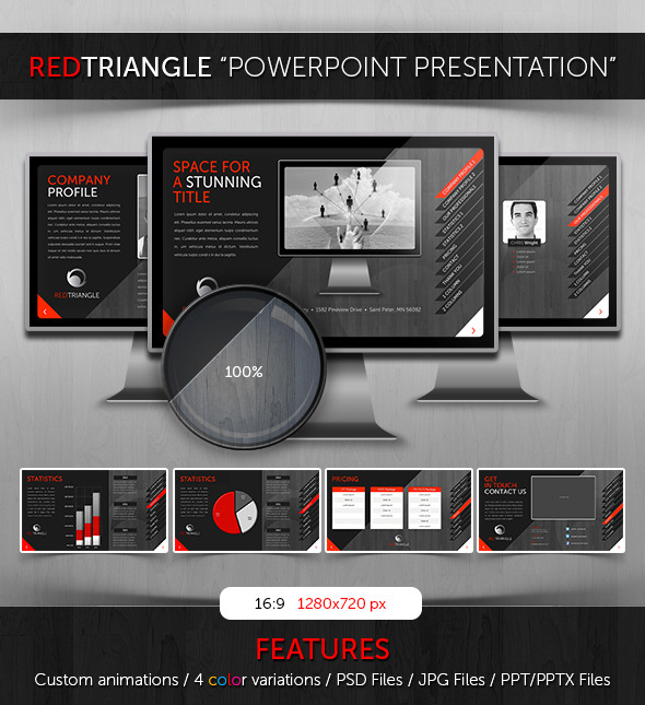 Powerpoint RedTriangle Theme Powerpoint RedTriangle Theme