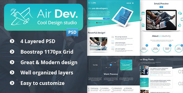 ThemeForest Air Dev One Page PSD Template 8793567 ThemeForest Air Dev One Page PSD Template 8793567