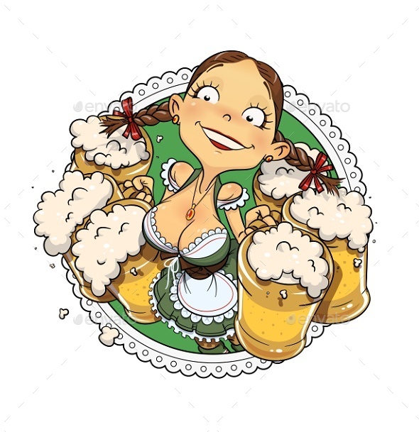GraphicRiver Oktoberfest Girl with Glass of Beer 8794699 GraphicRiver Oktoberfest Girl with Glass of Beer 8794699