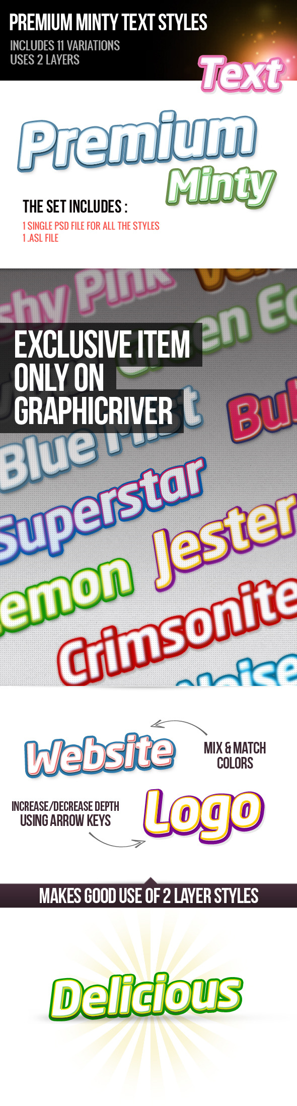 Premium Minty Text Styles Premium Minty Text Styles