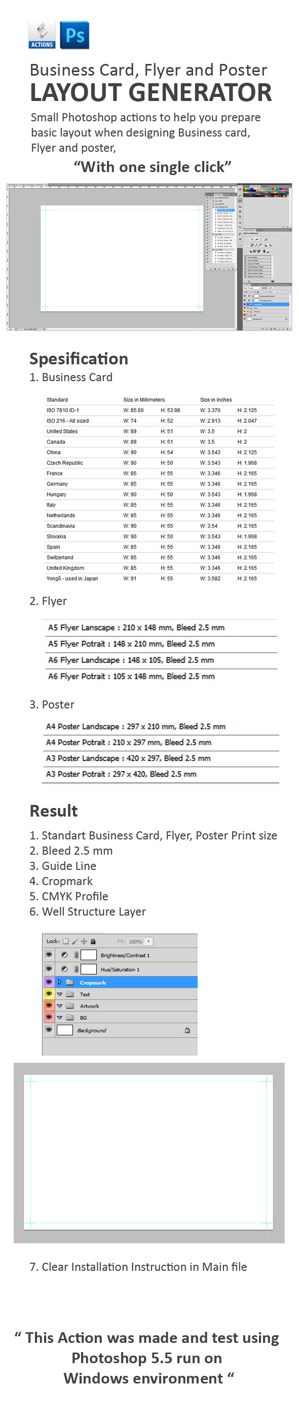 Business Card Flyer and Poster Layout Action Business Card Flyer and Poster Layout Action