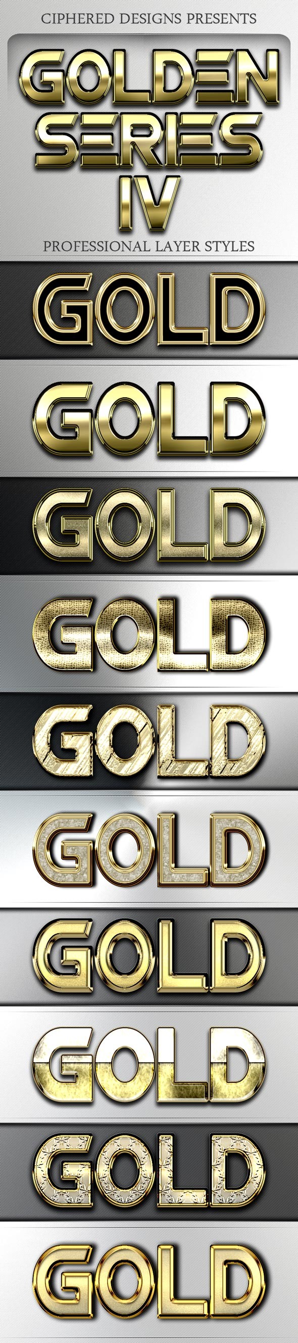 Golden Series IV Professional Layer Styles Golden Series IV Professional Layer Styles