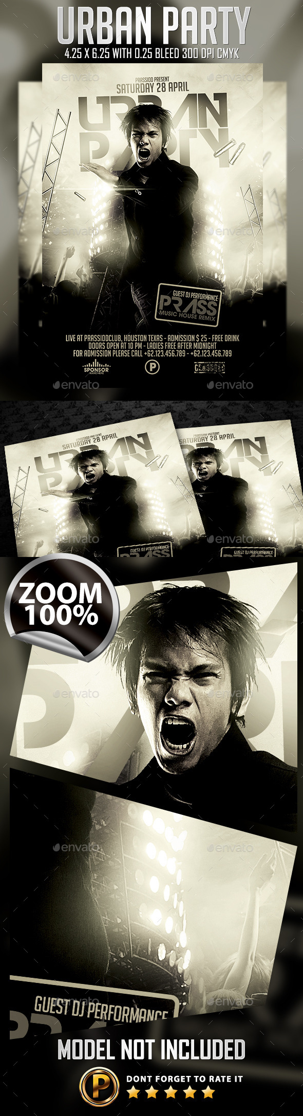 Urban Party Flyer Template - Clubs & Parties Events