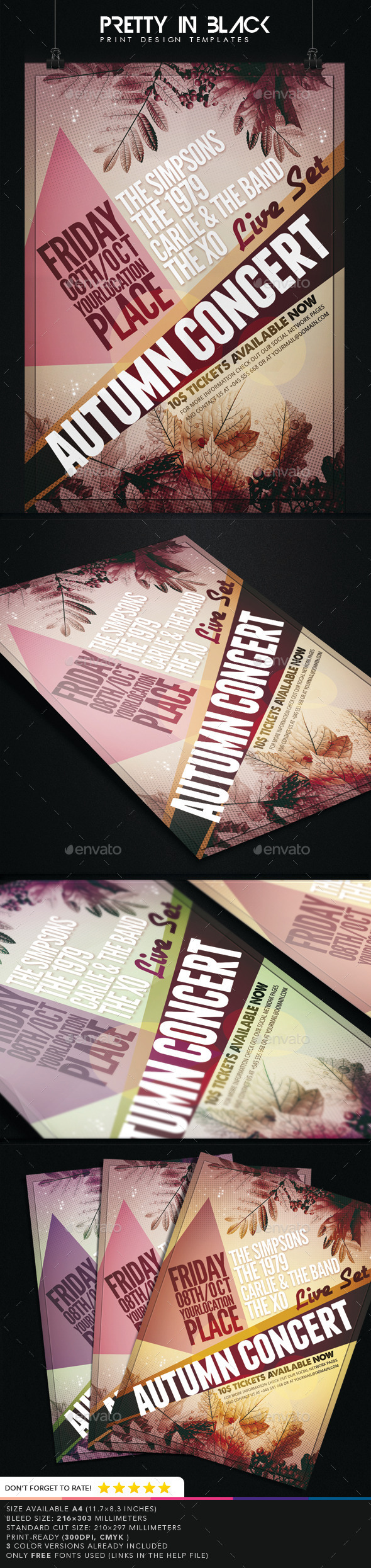 GraphicRiver Autumn Concert Flyer Template 8795201 GraphicRiver Autumn Concert Flyer Template 8795201