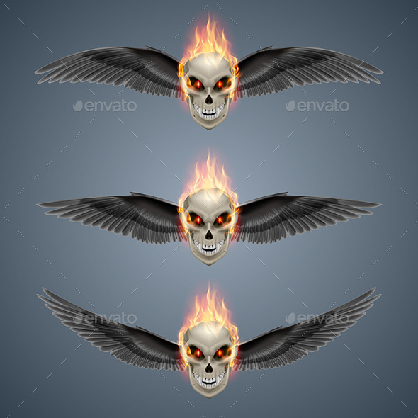 GraphicRiver Flaming Mutant Skulls 8795994 GraphicRiver Flaming Mutant Skulls 8795994