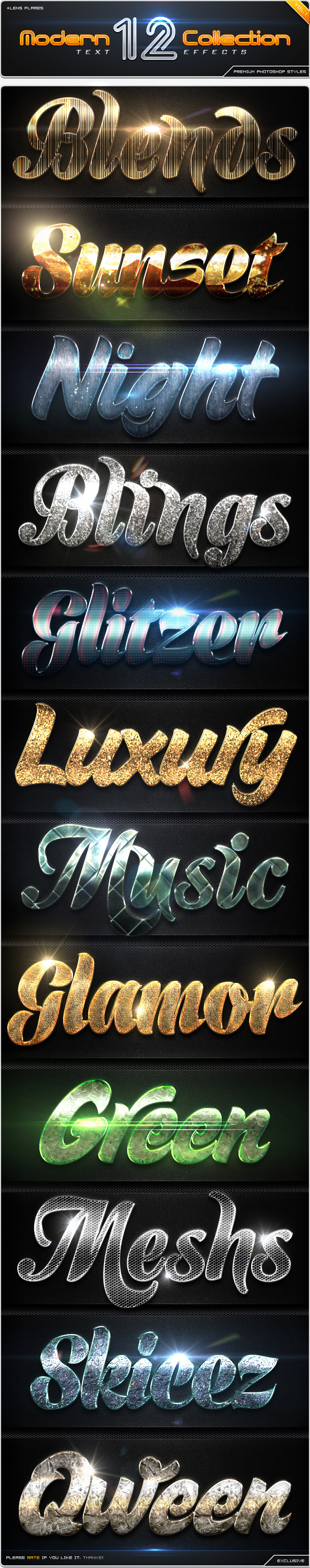 GraphicRiver 12 Modern Collection Text Effect Styles Vol.1 8796564 GraphicRiver 12 Modern Collection Text Effect Styles Vol.1 8796564