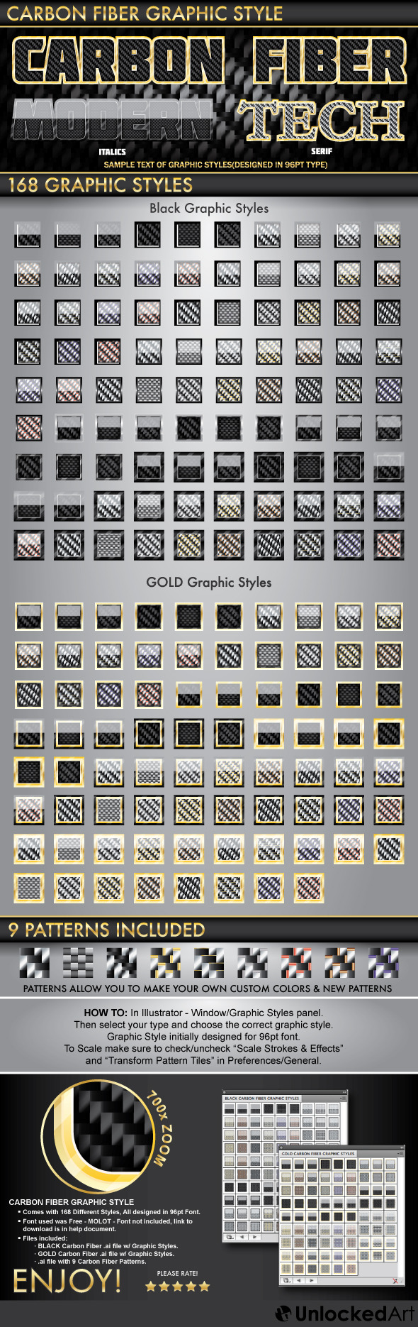 Carbon Fiber Graphic Style - Styles Illustrator