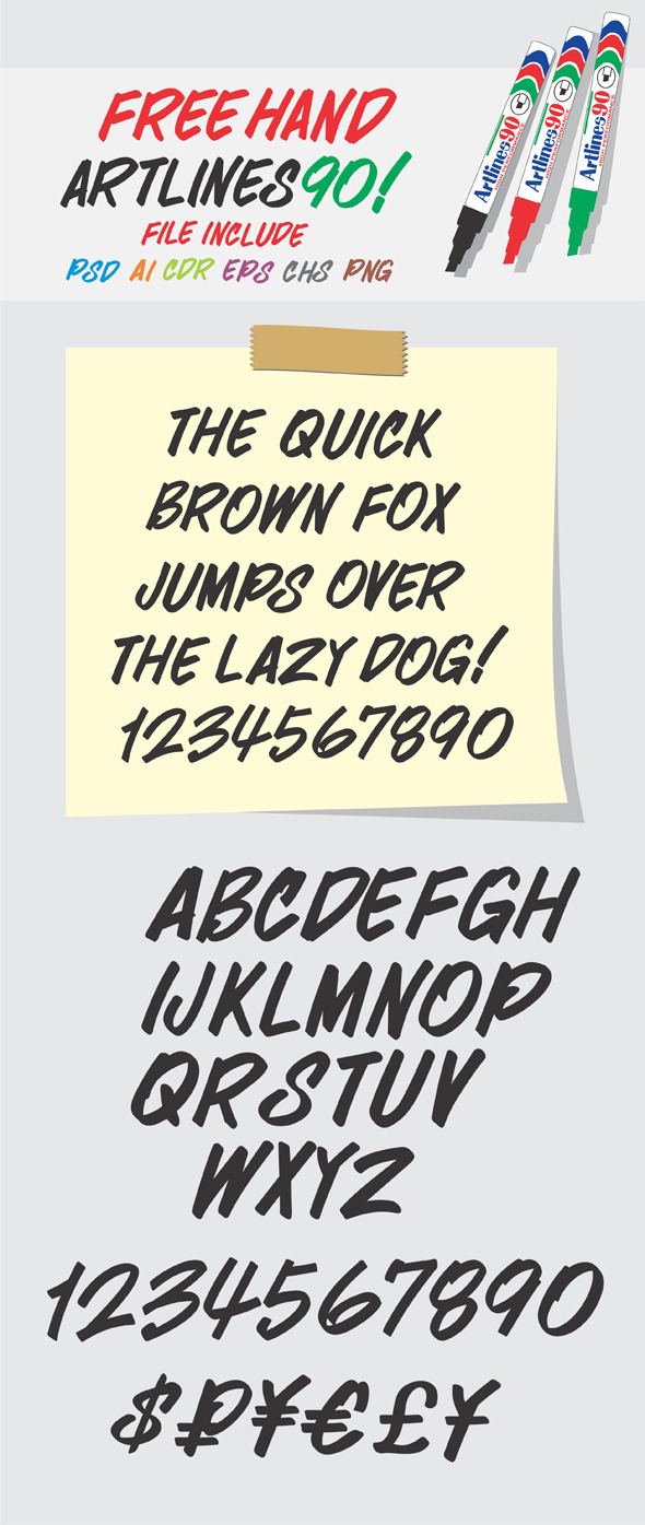 Alphabet Free Hand Artlines 90 Shapes Alphabet Free Hand Artlines 90 Shapes