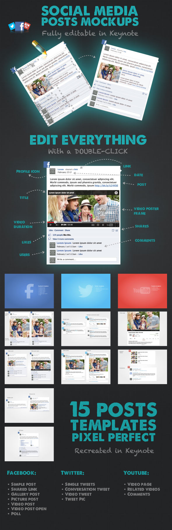 15 Social Media Posts Editable Mockups 15 Social Media Posts Editable Mockups