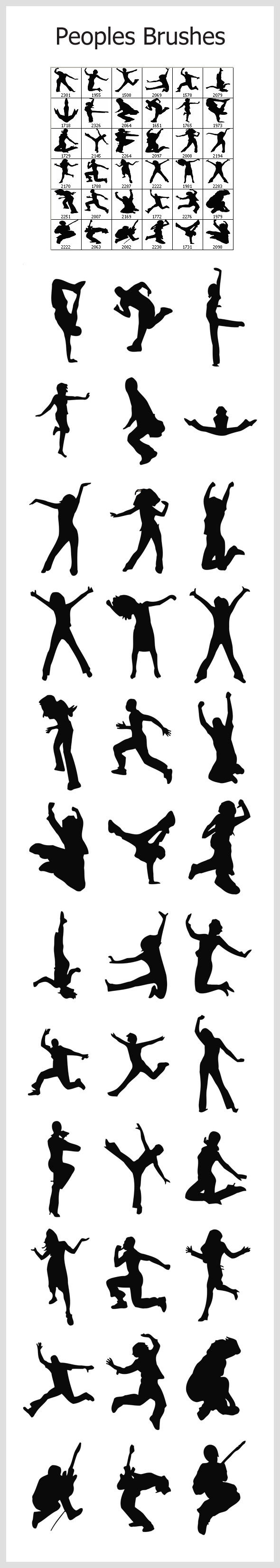 36 Peoples Brushes (2100px) - Brushes Photoshop