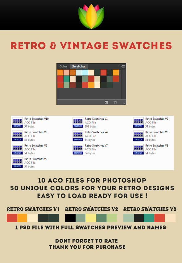 Retro Swatches Palette Retro Swatches Palette