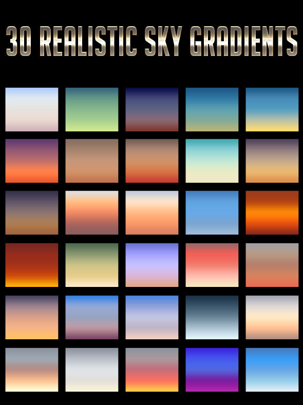 30 Realistic Sky Gradients 30 Realistic Sky Gradients