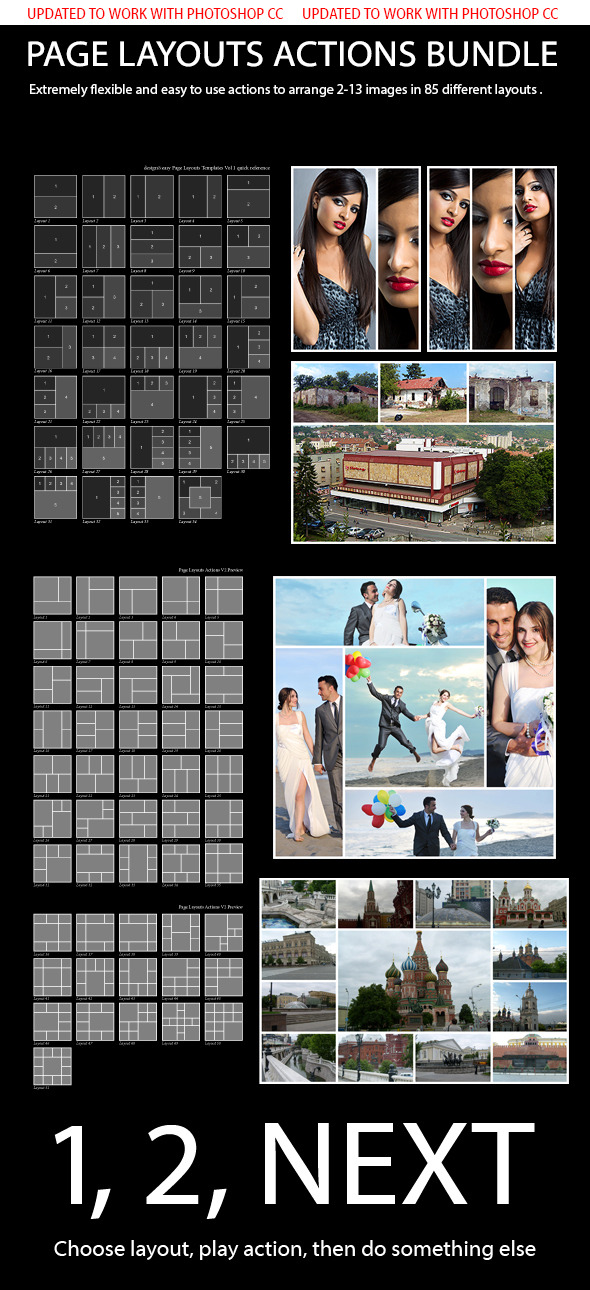 Page Layouts Actions Bundle - Actions Photoshop