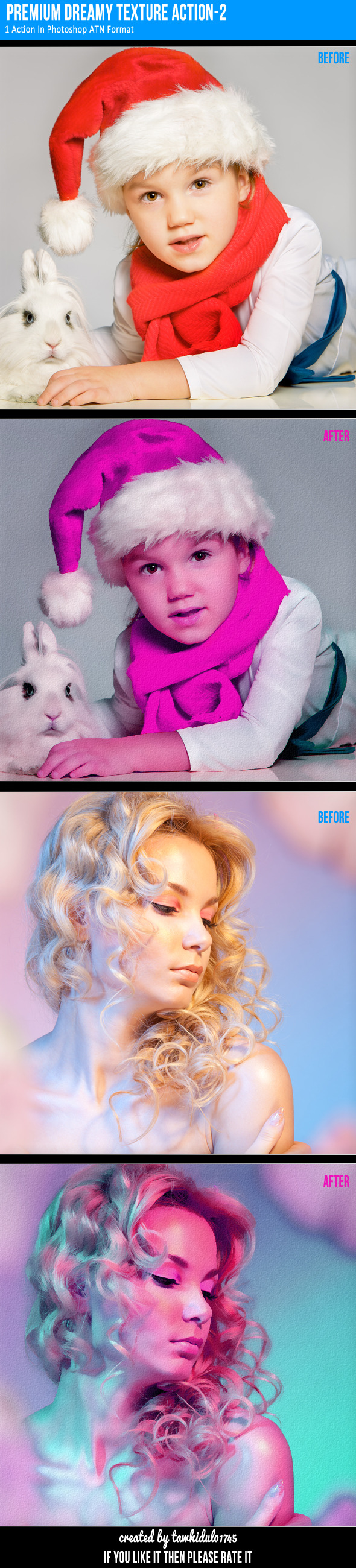Photoshop Premium Dreamy Texture Action - Actions Photoshop