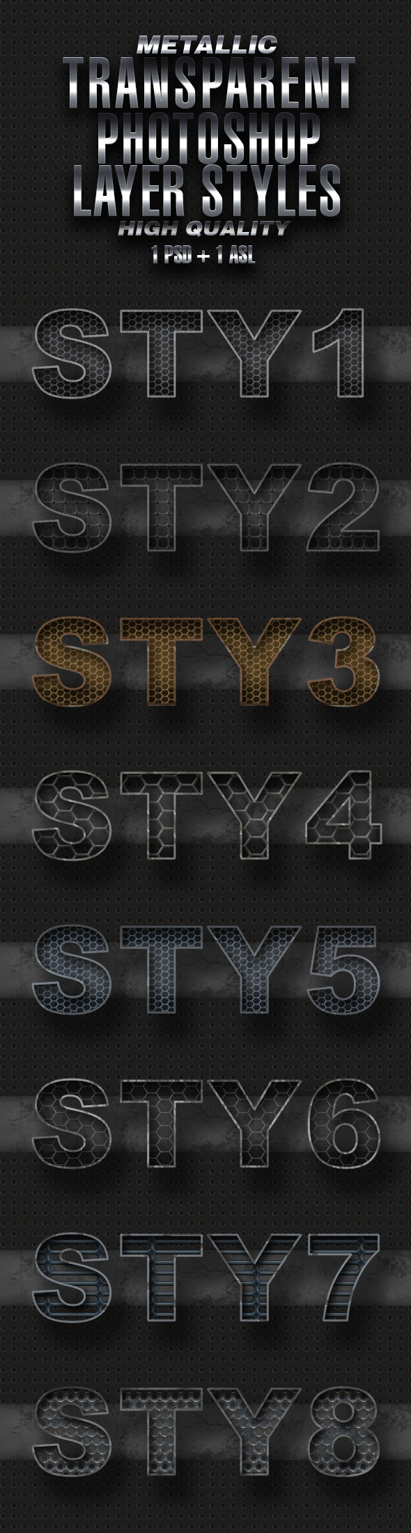 Metallic Transparent Styles Metallic Transparent Styles