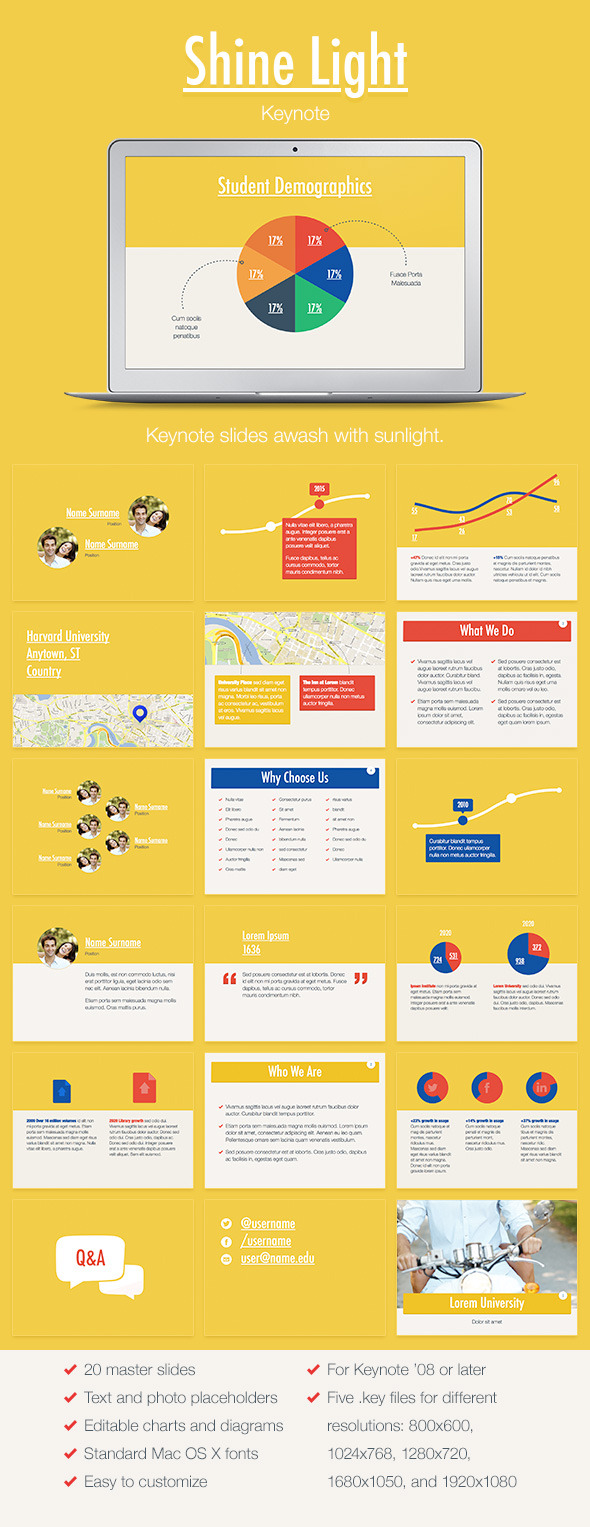 Shine Light Keynote Template Shine Light Keynote Template