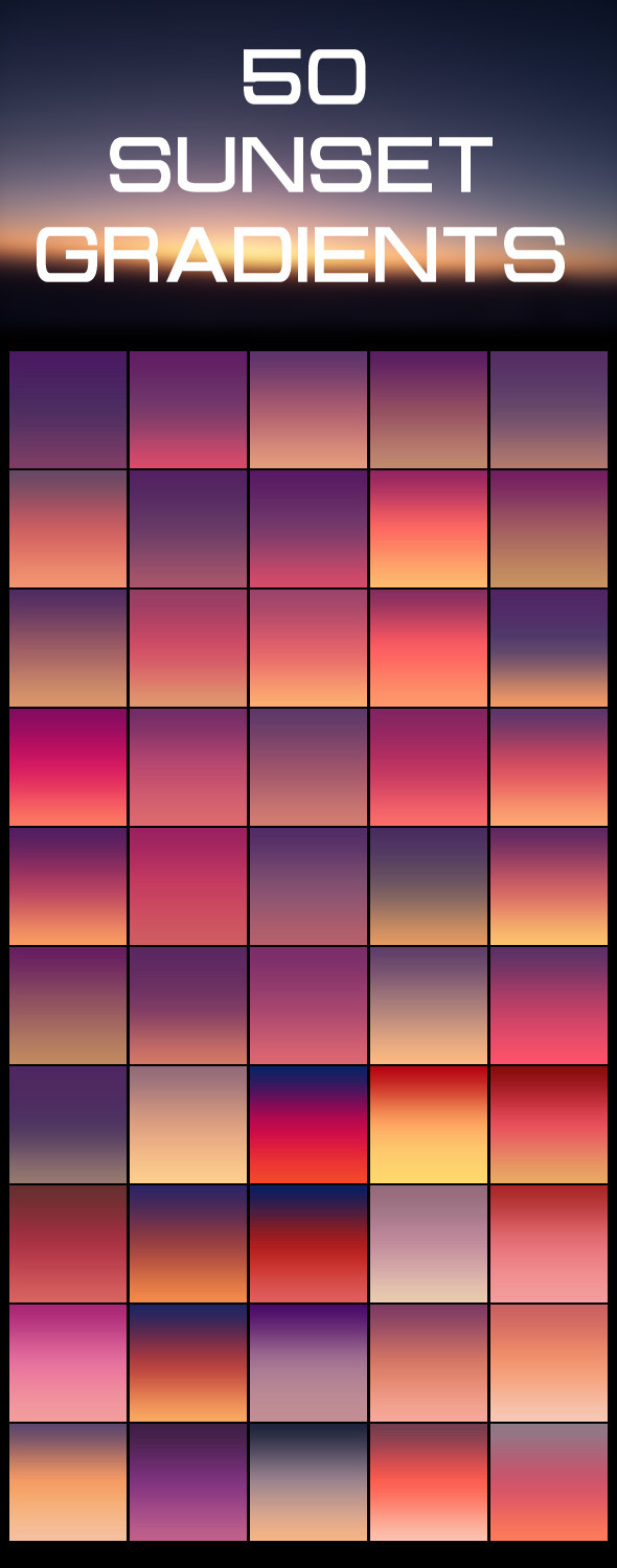 50 Sunset Gradients 50 Sunset Gradients