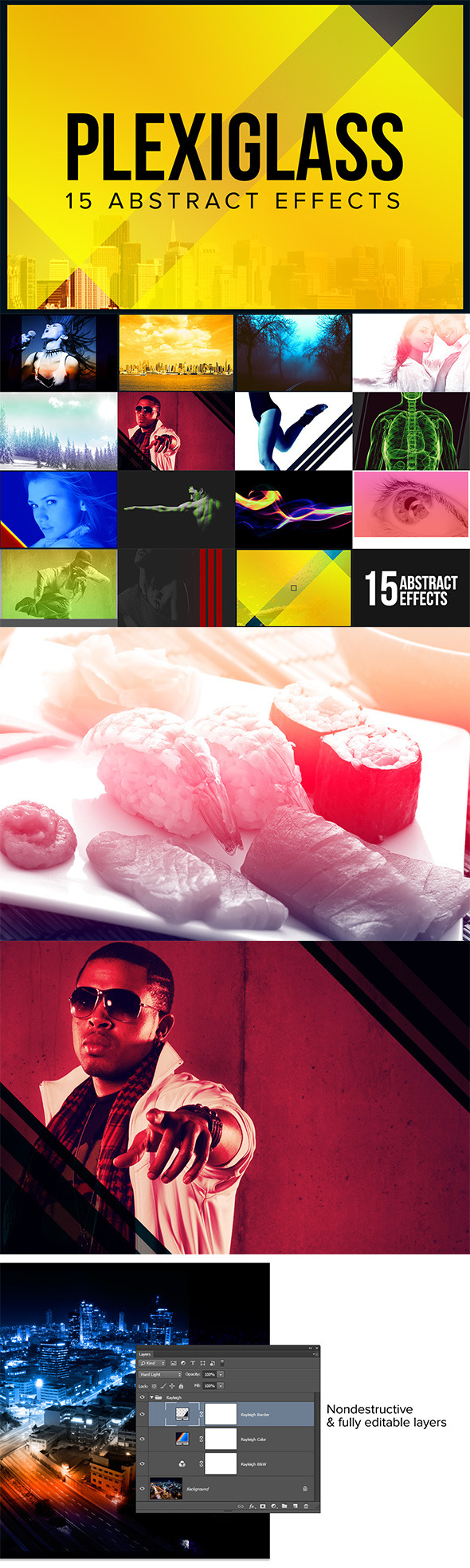 Plexiglass - 15 Abstract Effects - Photo Effects Actions