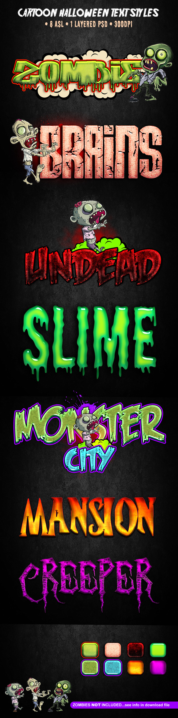 Cartoon Halloween Text Styles - Text Effects Styles