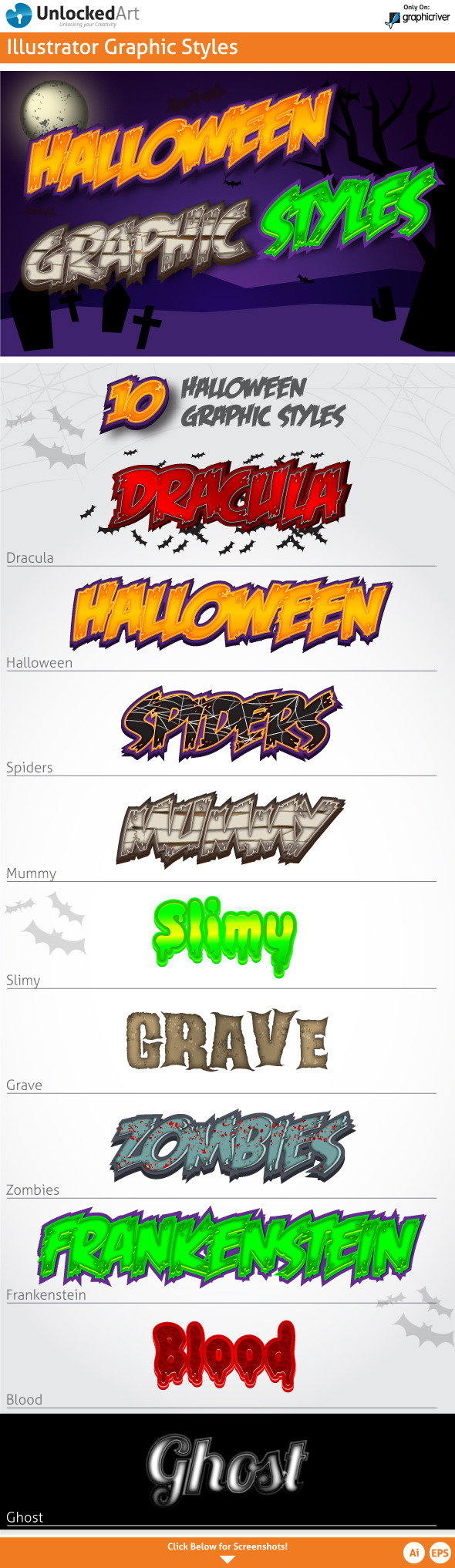 Halloween Graphic Styles - Illustrator Add-ons