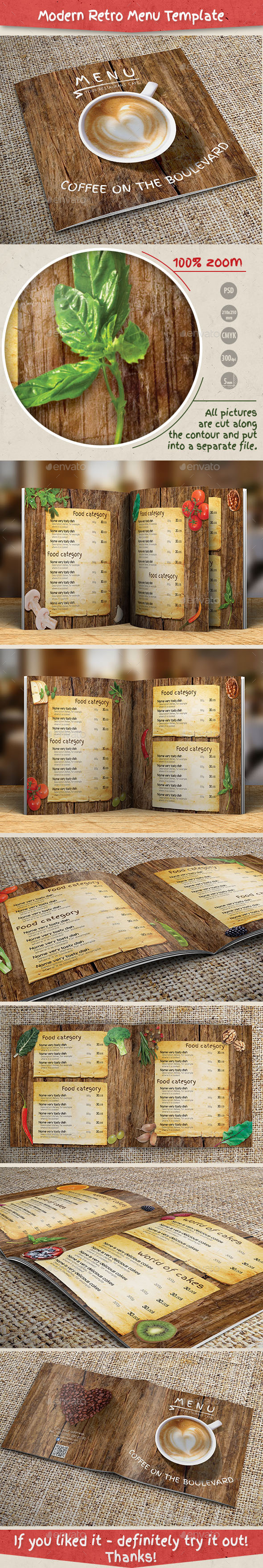 Modern Retro Menu Template