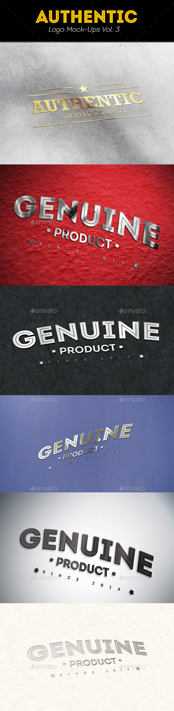 GraphicRiver Authentic Logo Mockups Vol 3 8798558 GraphicRiver Authentic Logo Mockups Vol 3 8798558