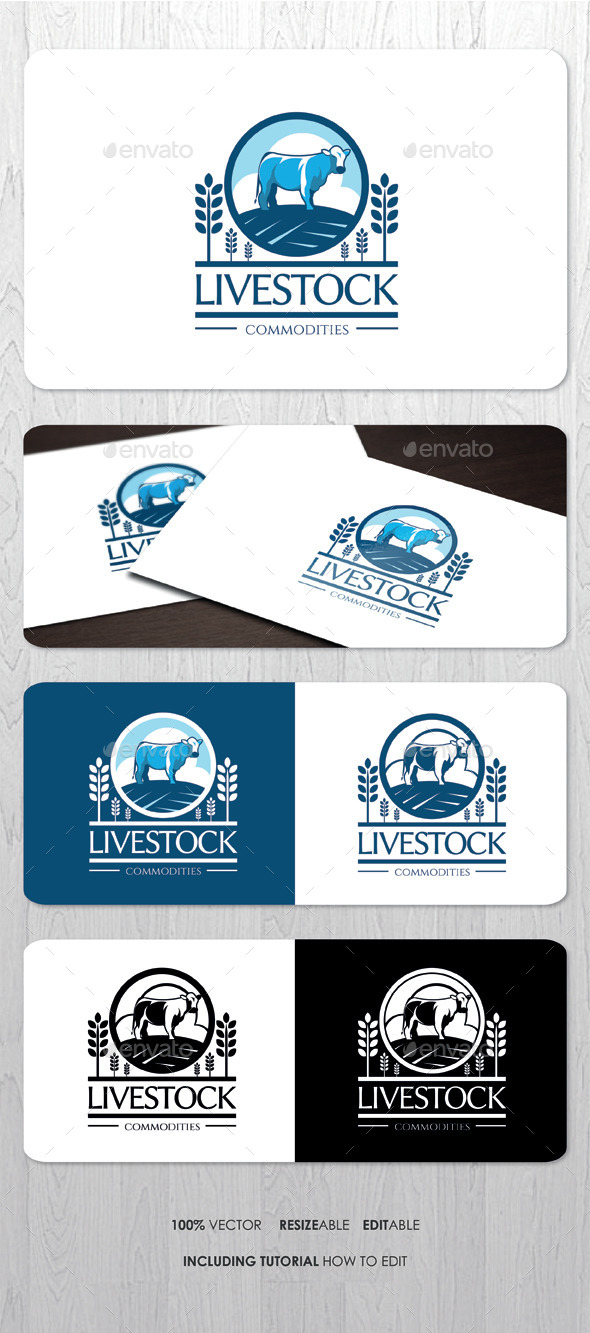 GraphicRiver Livestock Farming Business Logo 8798725 GraphicRiver Livestock Farming Business Logo 8798725