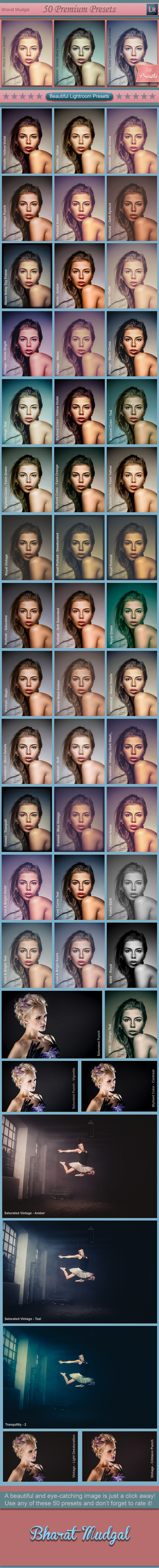 50 Premium Lightroom Presets 50 Premium Lightroom Presets