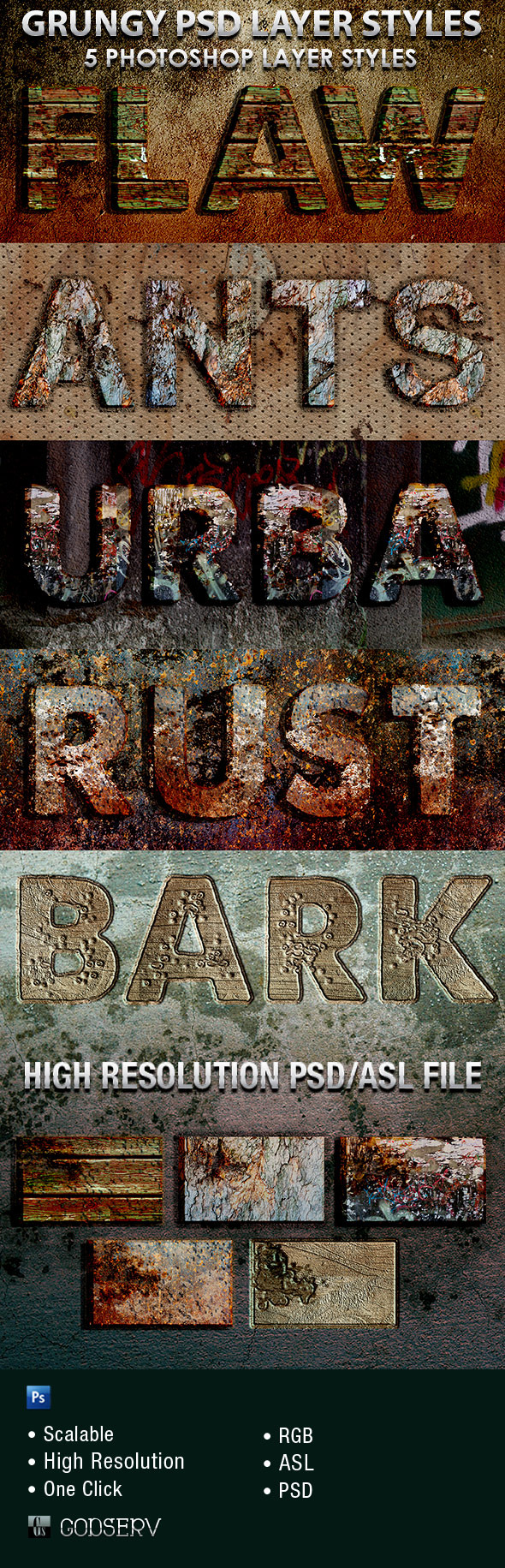 Grungy Photoshop Layer Styles Grungy Photoshop Layer Styles